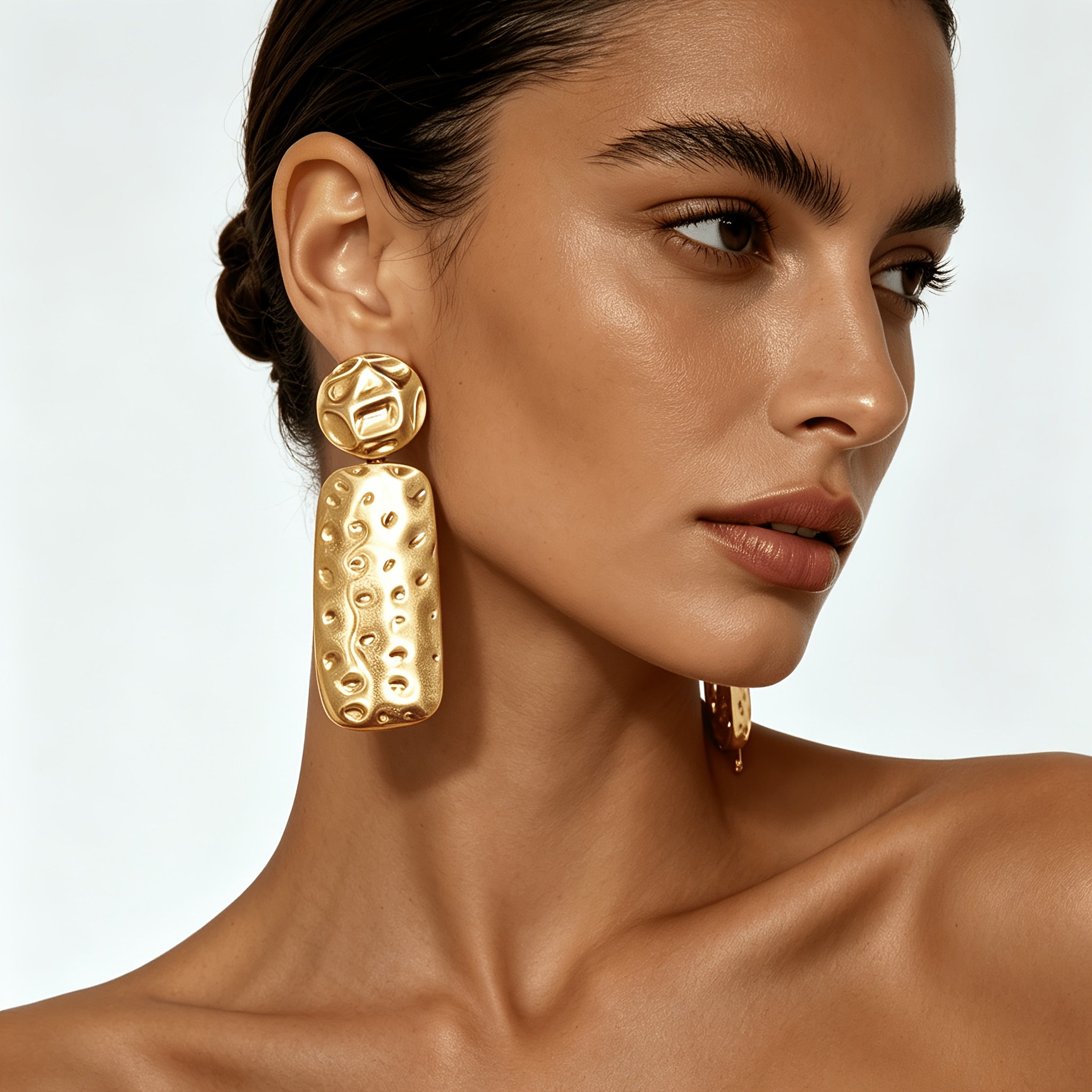Women's Irregular Geometric Dangle Earrings, Retro Artistic Style