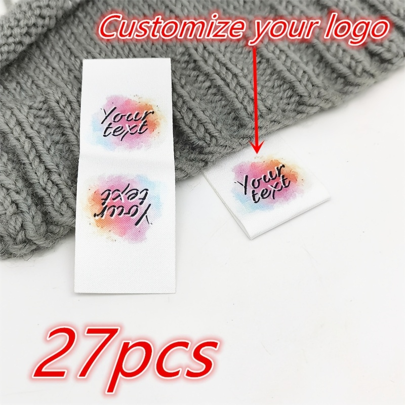 TEMU 27pcs Custom Fabric Labels Suitable For Crafts, Pre-cut Washable Cloth Stickers With /text/, Fade-resistant No Fray Edges, Hand Washable Pre-cut
