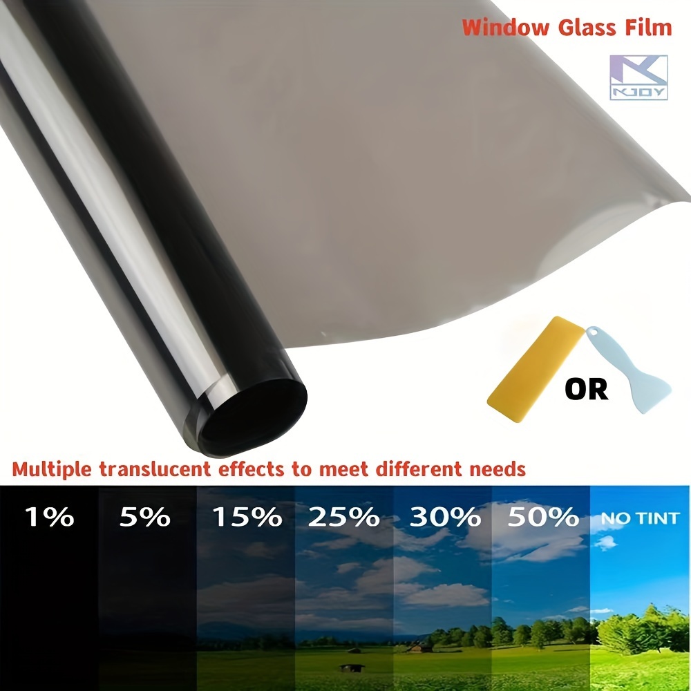 

3mx50cm Vlt Black Car Window Foils Tinting Film Home Window Glass Solar Uv Protector Sticker Films Pearl Cotton Stick Box