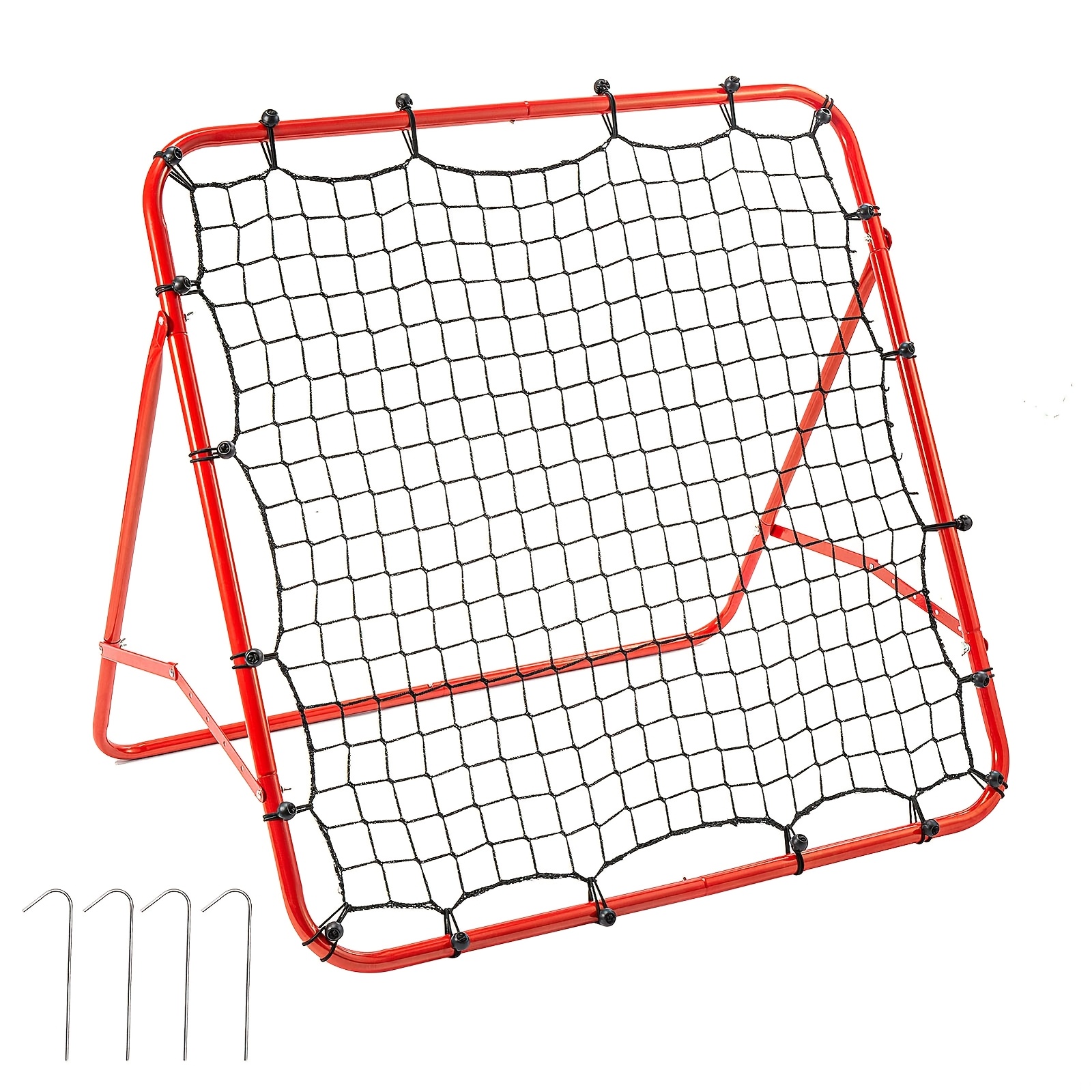 Plasă portabilă de rebound pentru antrenament fotbal tineret, poartă de fotbal reglabilă cu dimensiunile de 100 X 100 cm