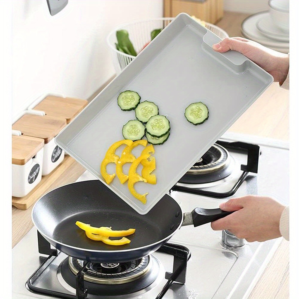 WIEZ Bamboo Cutting Board with Tray – Multi-Functional, Hanging Design for Vegetables and Meat, Ideal for Home, Apartment, and Restaurant Use, Perfect Mother'S Day or Housewarming Gift, Kitchen Cutting Board, Versatile Kitchenware, Natural Bamboo Material