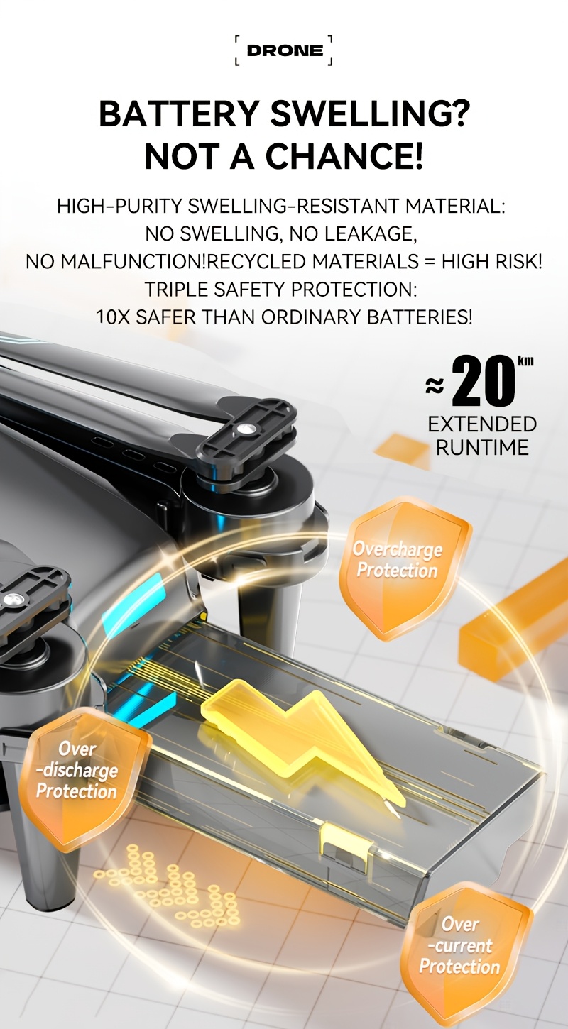 TONG LI Remote Control Airplane for Adults, Portable Foldable Quadcopter Drone, No Camera/Single Camera/Dual Camera Options, Gift, HD Aerial Photography, Headless Mode, 3D Flips, Electronic Gyro Stabilization, Gesture Selfie, Waypoint Flight, One-Key
