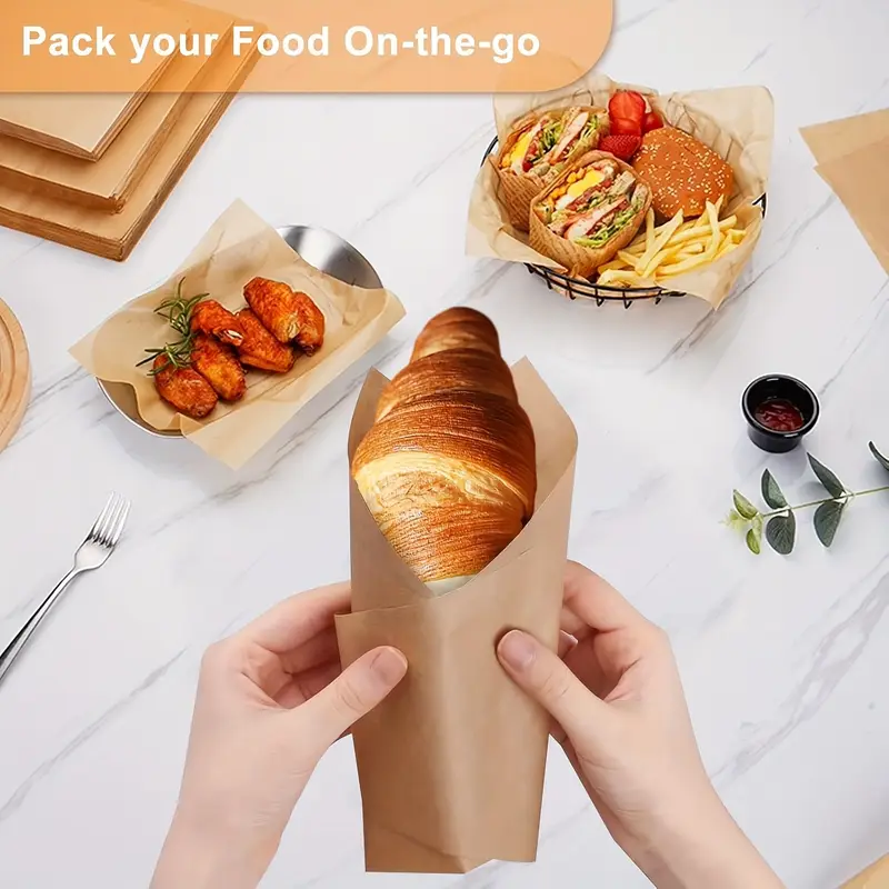 50 100 200pcs unbleached parchment paper baking sheets 9x13 inches non stick precut baking parchment baking grilling air fryer steaming bread cup cake cookie Product details 7