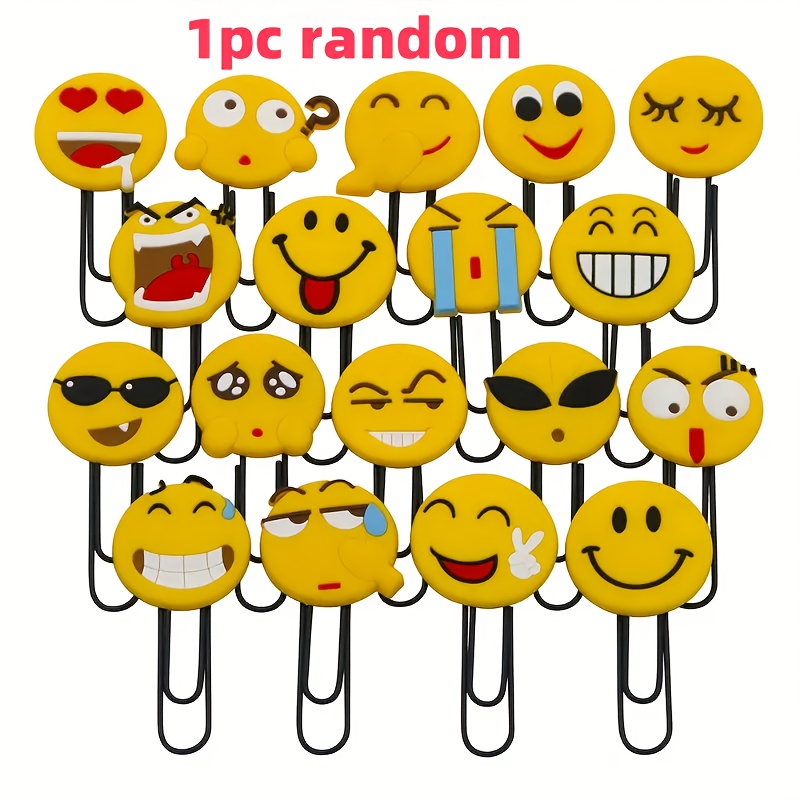 1pc Cartoon Pvc Bookmark In Random Pattern, Large Flexible Paper Clip Bookmark, Supplies, Page Holder For Students And Readers