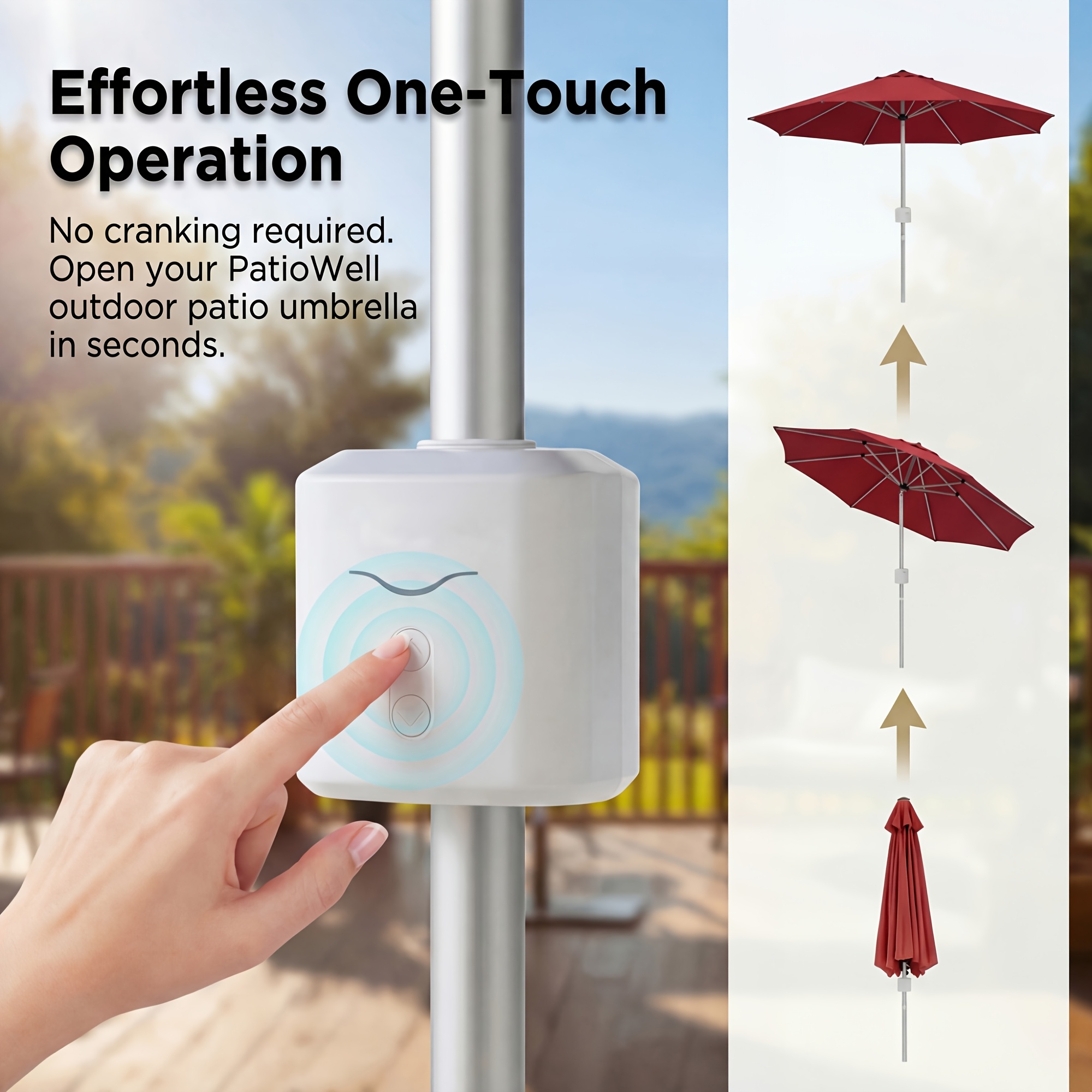     9ft aluminum alloy cantilever hanging market patio umbrella with remote control and base 8 sturdy ribs easy adjustment 3 colors