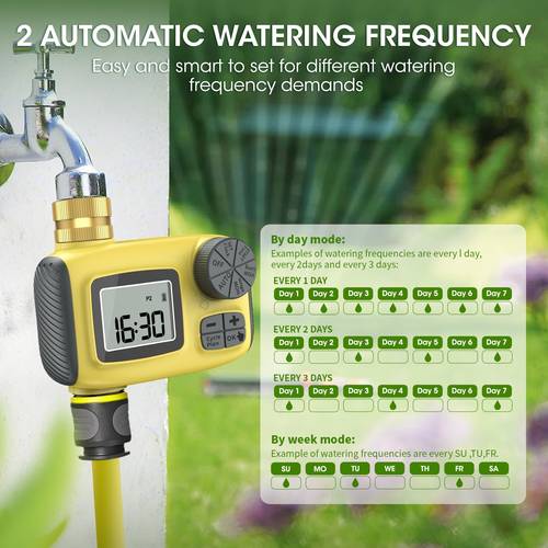 sprinkler timer for outdoor brass inlet release water timer for garden irrigation hose timers with rain delay and manual irrigation for garden lawn yard watering system ip55 waterproof