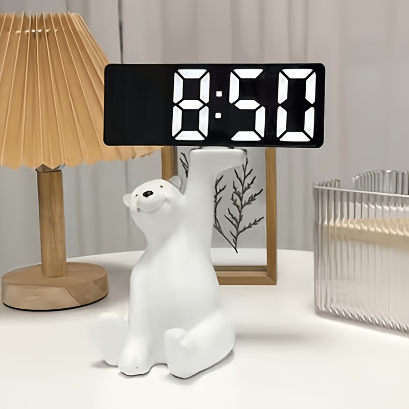 Fully Upgraded In 2026, This Led Mirror Alarm Clock With A Function. It As A Desktop Night Light And Alarm Clock, Ideal For Bedrooms And Offices