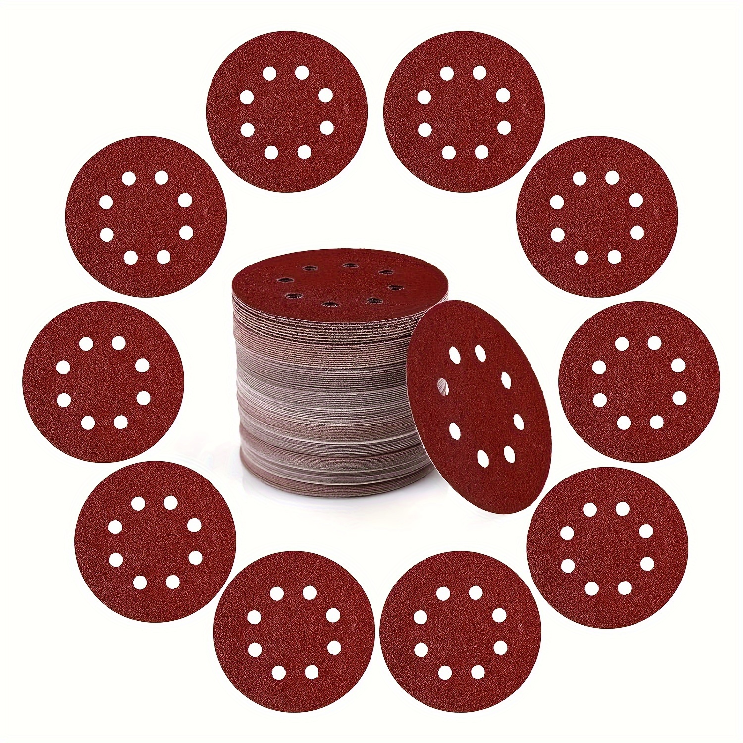 

Pcs 5 Inch Sanding Discs Sandpaper For Random Sander Sand Paper 60/80/120/180/240/320/400/600/800/1000 Grit