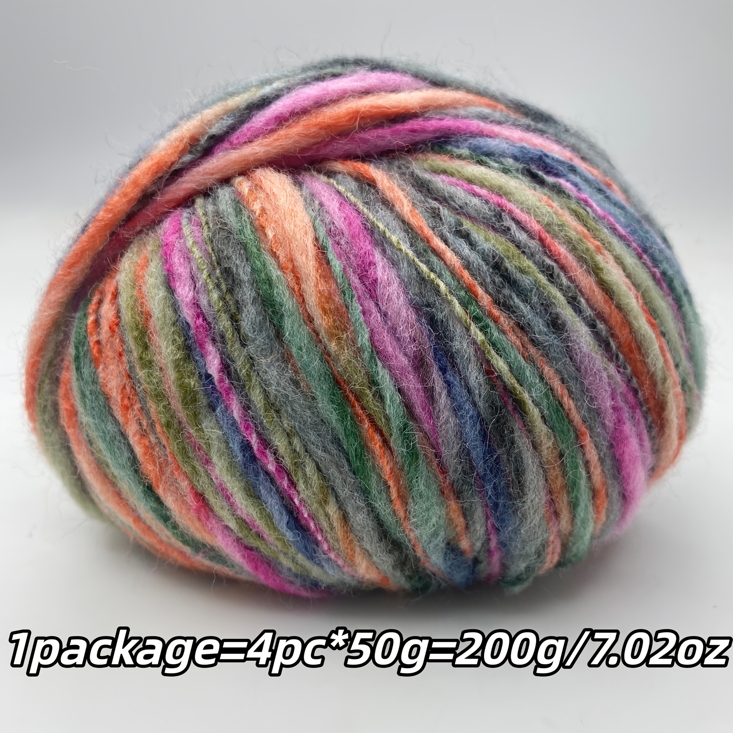 TEMU Lana de lujo australiana de tamaño jumbo de 200G, de 95% lana, anti-pilling, , agradable al , ideal para principiantes en crochet, opciones
