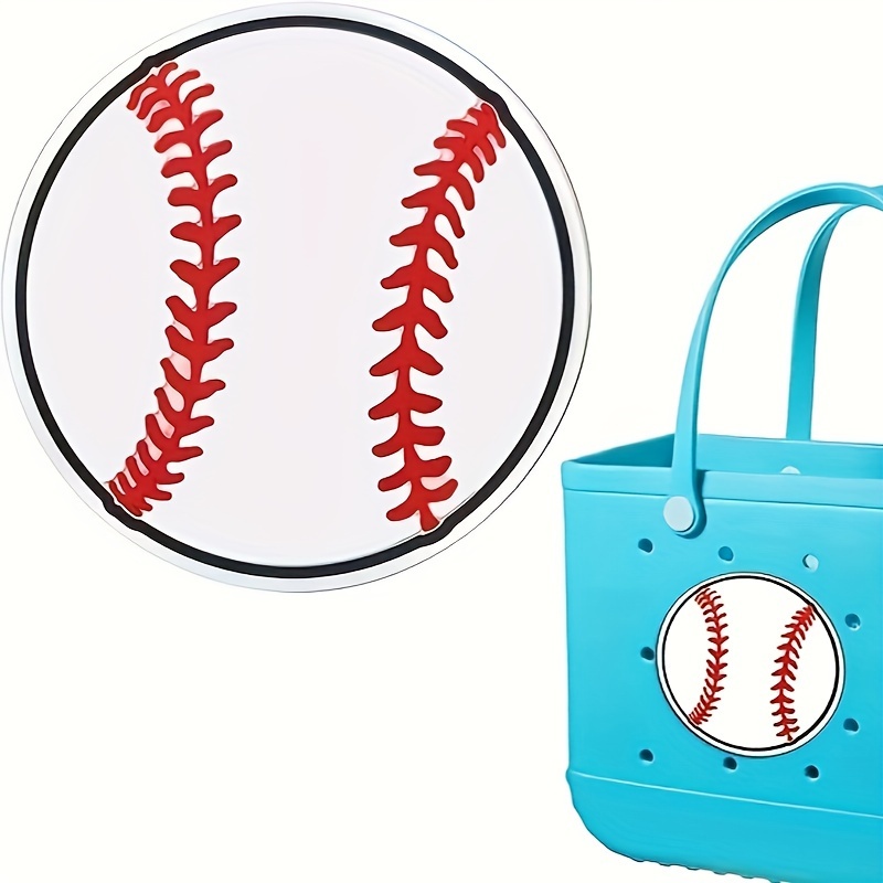 

1 Pc Baseball Theme Bag Charms, Sports Accessory Compatible With Bags, Simply Southern Tote Decoration, Handbag & Beach Tote Insert, Sporty Stylish Accent