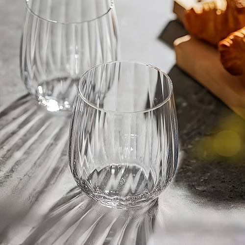 item picture 6pcs ribbed glass cup breakfast cup glasses shot glasses tea glasses suitable for juice milk moo home bar party restaurant birthday gift daily use 350ml12oz 400ml 135oz