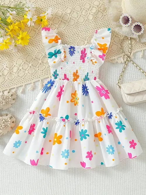 Young Girl Girls' Dress Puff Sleeve Strappy Dress * Fashion Dress Contrast Waist Dress Girly Princess Dress Birthday Party Date Dress Summer Young Girl Girls' Dress Puff Sleeve Strappy Dress * Fashion Dress Contrast Waist Dress Girly Princess Dress Birthday Party Date Dress Summer