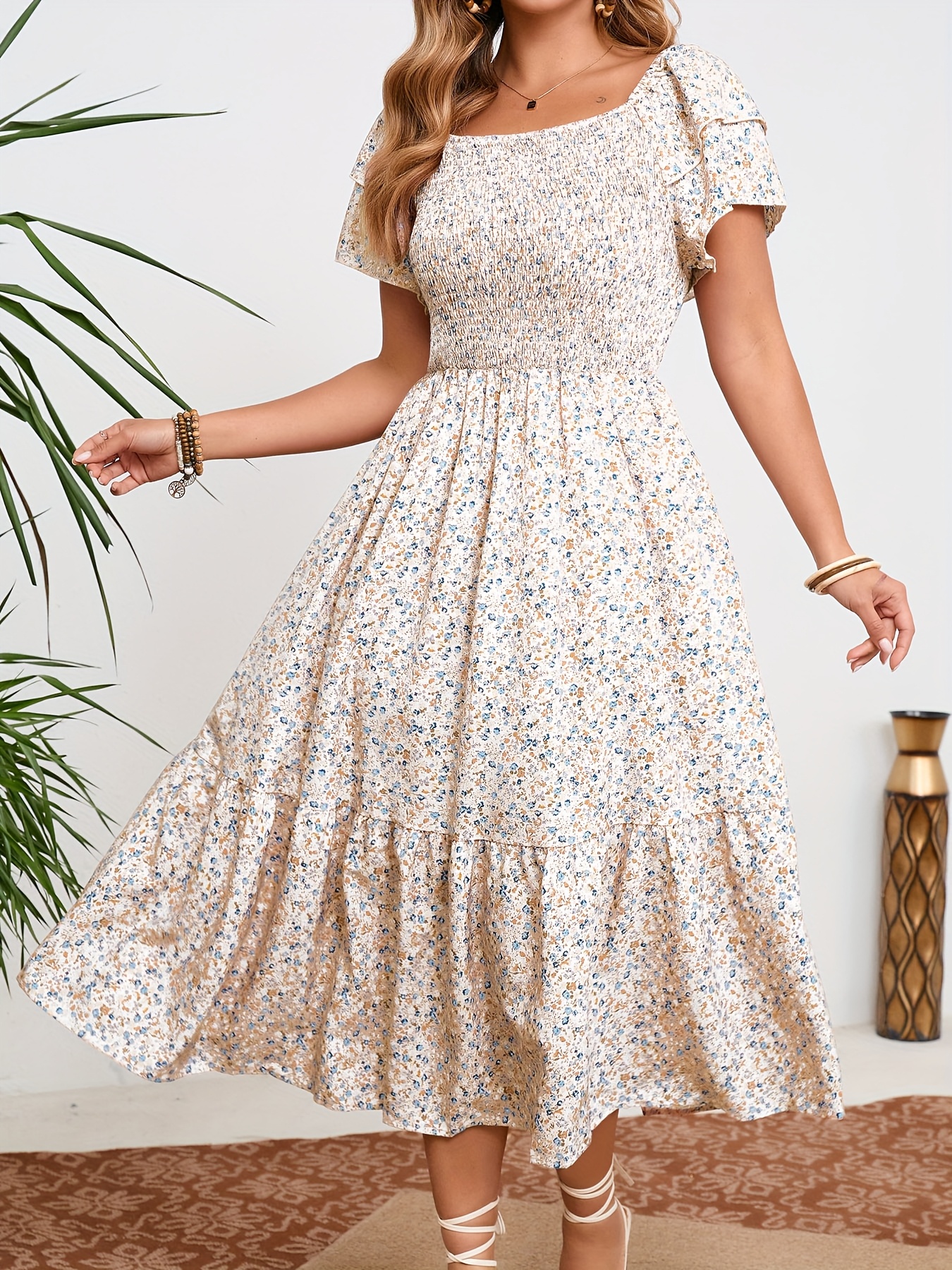 summer fit and flare dress Pink Floral-Print Fit-and-Flare Midi Peach Rose Floral Print / XSmall line dry Summer Fit-and-Flare Dresses | J.Crew