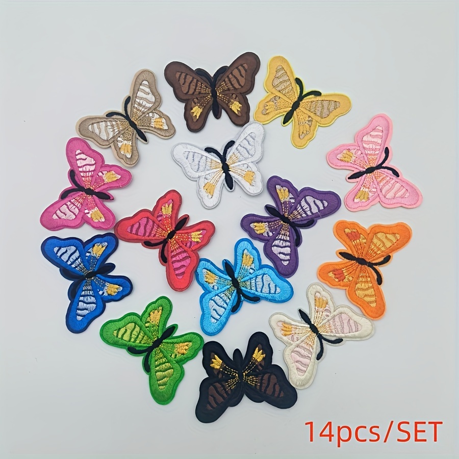 E-shop -SET-6.7cm Schmetterlings-Applikations-Patches - Aufbügelpatches für Kleidung - Unverzichtbare Patches für Kleidung - Stilvolle