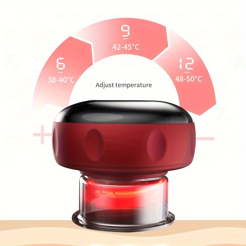 intelligent vacuum cupping massager with electric heating usb rechargeable lithium battery oil infused for home use and small gifts details 3