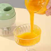 Procesador de alimentos eléctrico multifuncional 4-en-1 con batería re ble de 1200mAh de , USB, , cuchillas inoxidable, y cortadora de verduras inalámbrica y portátil, herramienta de preparación - detalles 1
