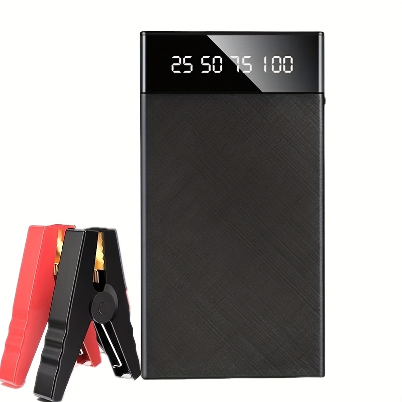 TEMU Alimentation de démarrage d'urgence fil portable pour voiture 2000Mah, démarrage d'urgence par batterie, pointe portable, 12V (8.0L Essence/1.72