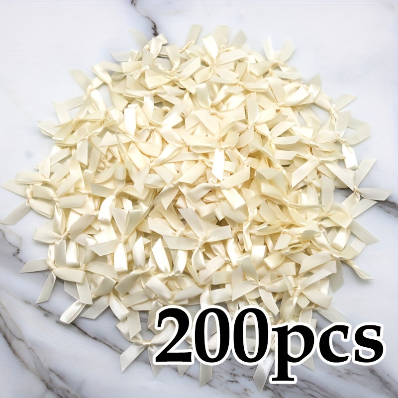 TEMU (200 Stk./Beutel) 4 cm Schleifenband, für Geschenkverpackungsdekoration und zum Basteln von Haarspangen, Kopfschmuck-Schleifen