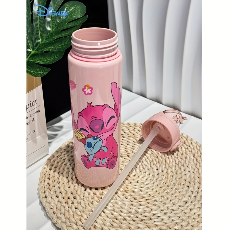 1pc Disney KLM Cartoon Transparent Sports Water Bottle, Leakproof with Pop-Up Lid, Lightweight Rectangle Design for Fitness, Running, Gym, and Outdoor Activities - Perfect Gift for Birthdays, Mother'S Day, Christmas, Easter, St. Patrick'S Day, Graduation, Gym Hydration Gear | Playful Design | Leakproof Lid