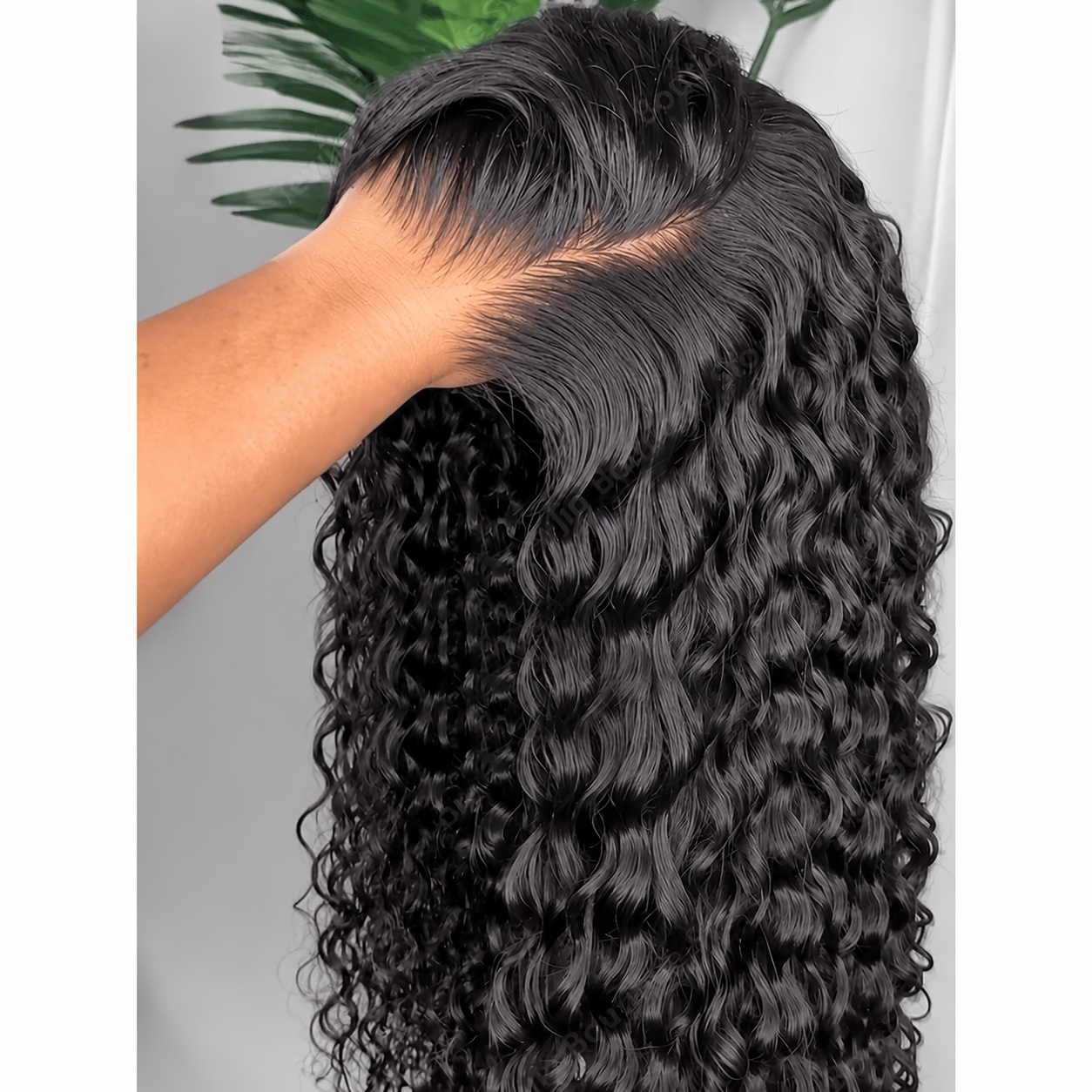 TEMU 4x4 Hd Pre Cut Lace Wear To Go Glueless Wig 4x4 Transparent Lace Bouncy Deep Curly Human Hair Wig Hot Selling Deep Wave Wig With Hairline,