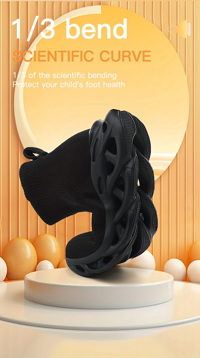 ' & ' High-Top Outdoor Sneakers with Sole Cushioning, Slip-On Knit Boots for, & Play - All-Terrain Traction, Comfortable Durable Footwear for Big Kids ()