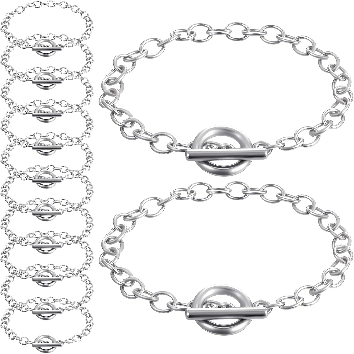 E-shop 10 Stück Charm-Armband für Schmuckherstellung, DIY Schmuckkette für Frauen Männer, DIY Bastelbedarf Geschenke, Charm-Armbandset für Frauen,