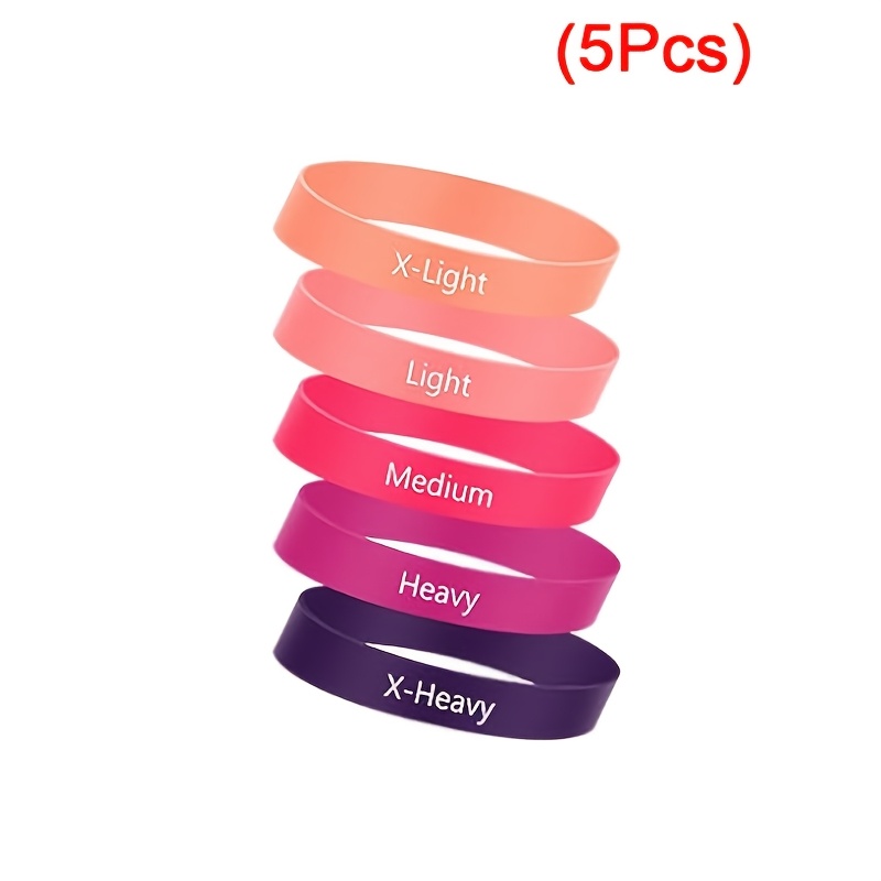 TEMU 5pcs Multicolore/Dégradé Rose/Dégradé Violet/Dégradé Bleu Bande Élastique Bande de Traction des Orteils Bande de Stretch, Écarteur d'Orteils,