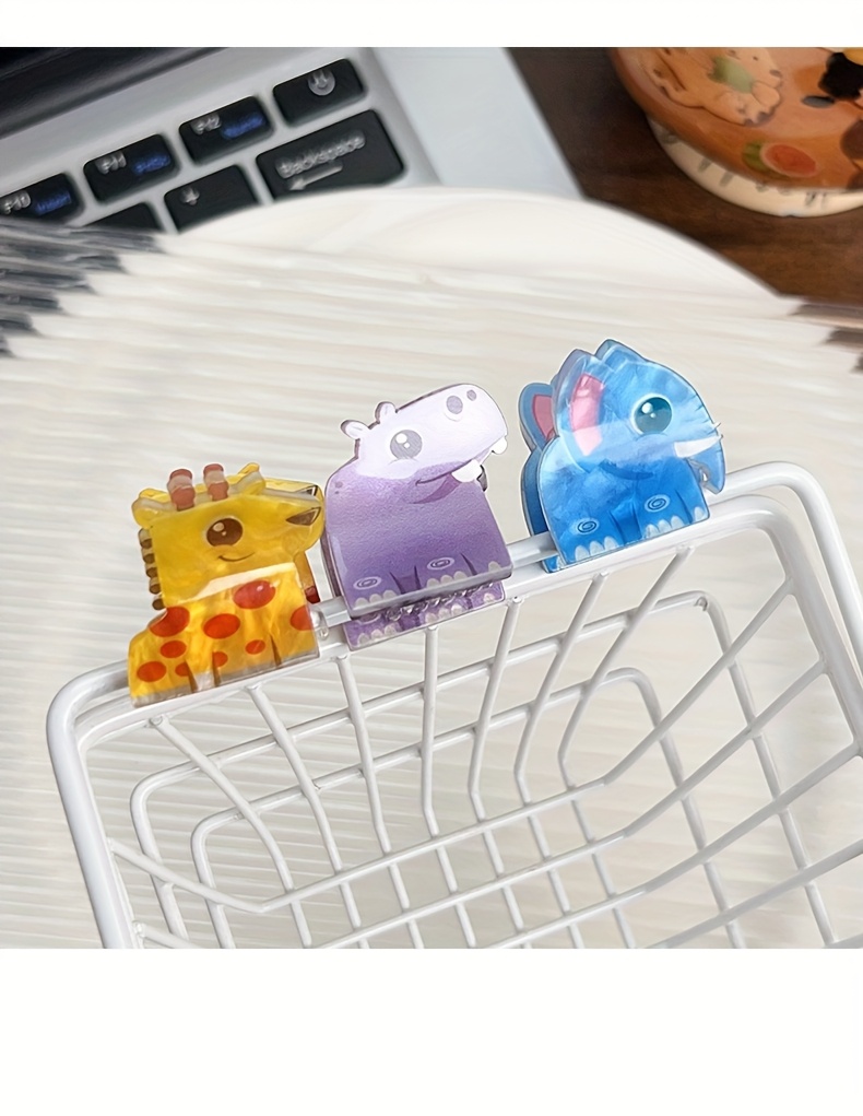 8pcs set   mini hair clips with adorable monster animal designs quirky and   clips   daily styling or parties ideal gift   for ladies s and princesses Product details 3
