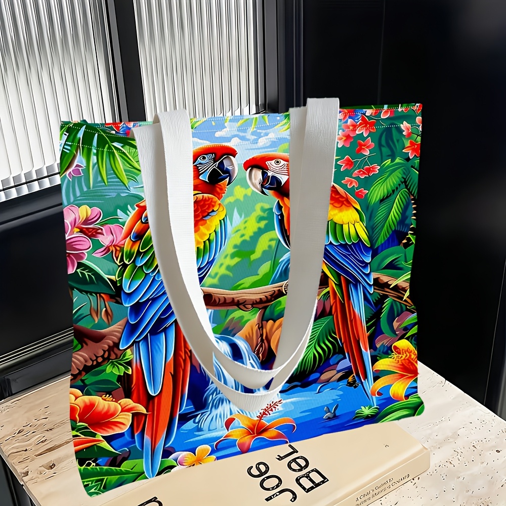 TEMU 1pc, Sac à bandoulière pour femme sur le thème de de perroquet de , multifonctionnel, sac à main, pochette, sac de soirée, de voyage, mode