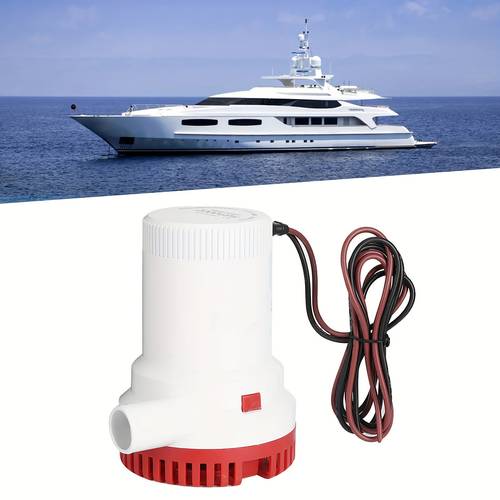 bomba de cubierta sumergible presión 1500gph/2000gph 12v/24 - bomba de con carcasa de plástico , montaje y para filtro para barcos, , flotantes, autocaravanas, hidroaviones, esenciales para autocaravanas | diseño elegante | , bomba de agua sumergible