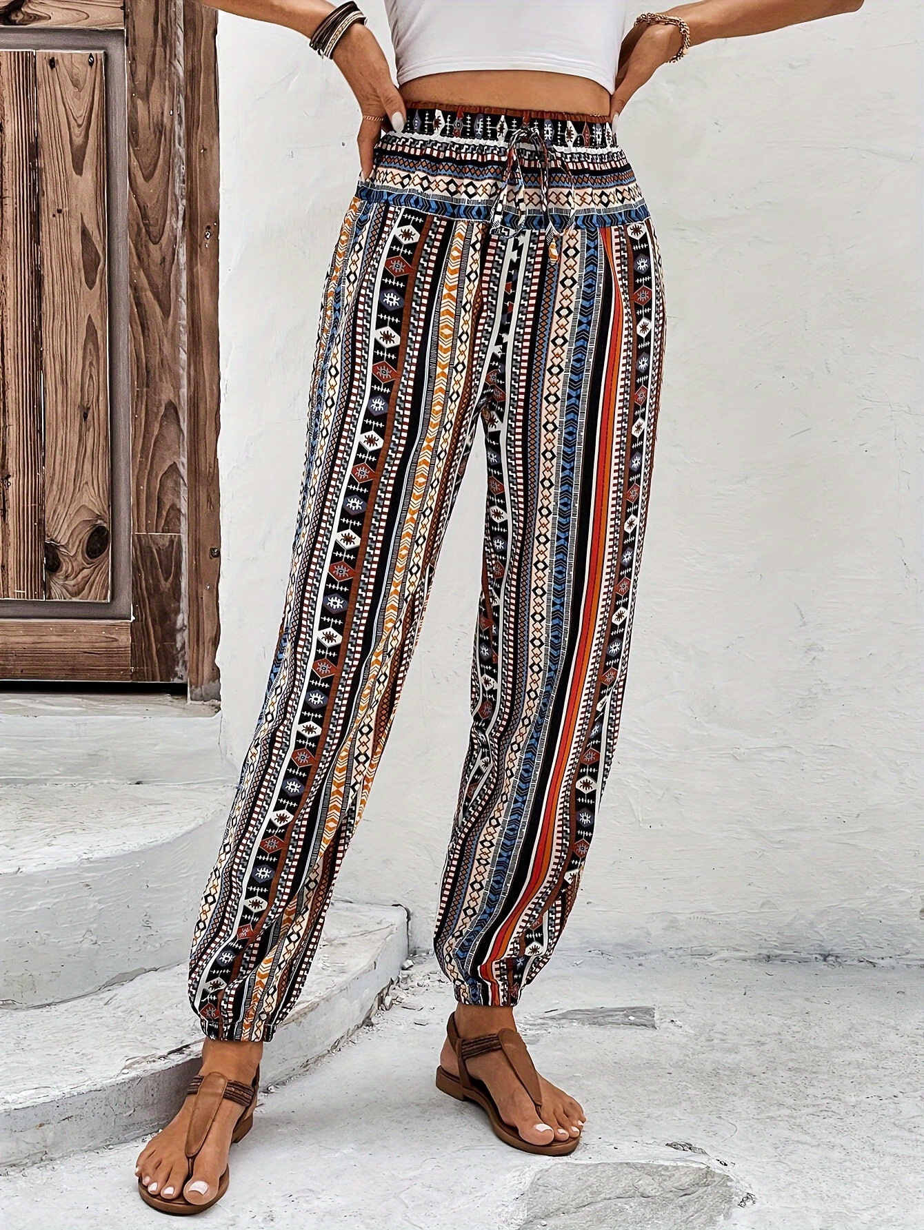 sachin and babi light blue dress Wholesale Women's High Waist Jogger Pants with Pockets for your store