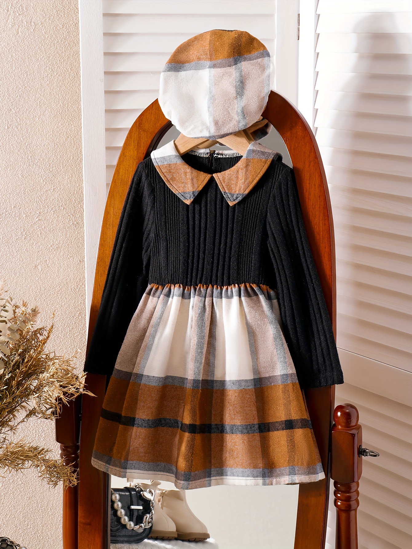 princess polly baby blue dress Plaid Dress Winter Eva Winter Dress main image 1