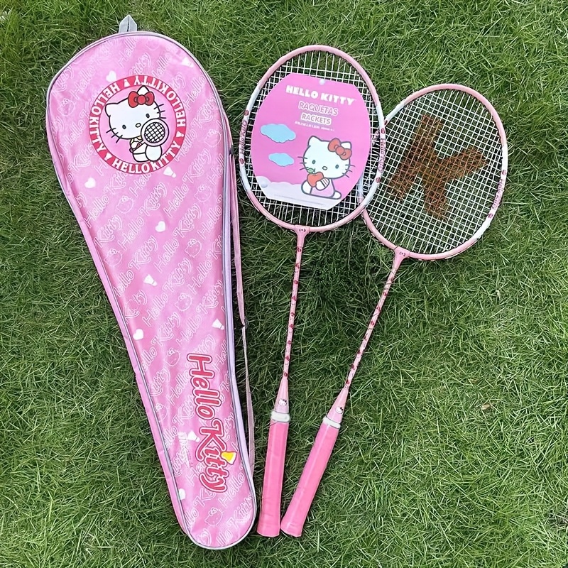  kitty cat feather ball racket for girls pink cute ball racket adult feather ball racket student ball racket practice ball racket details 3