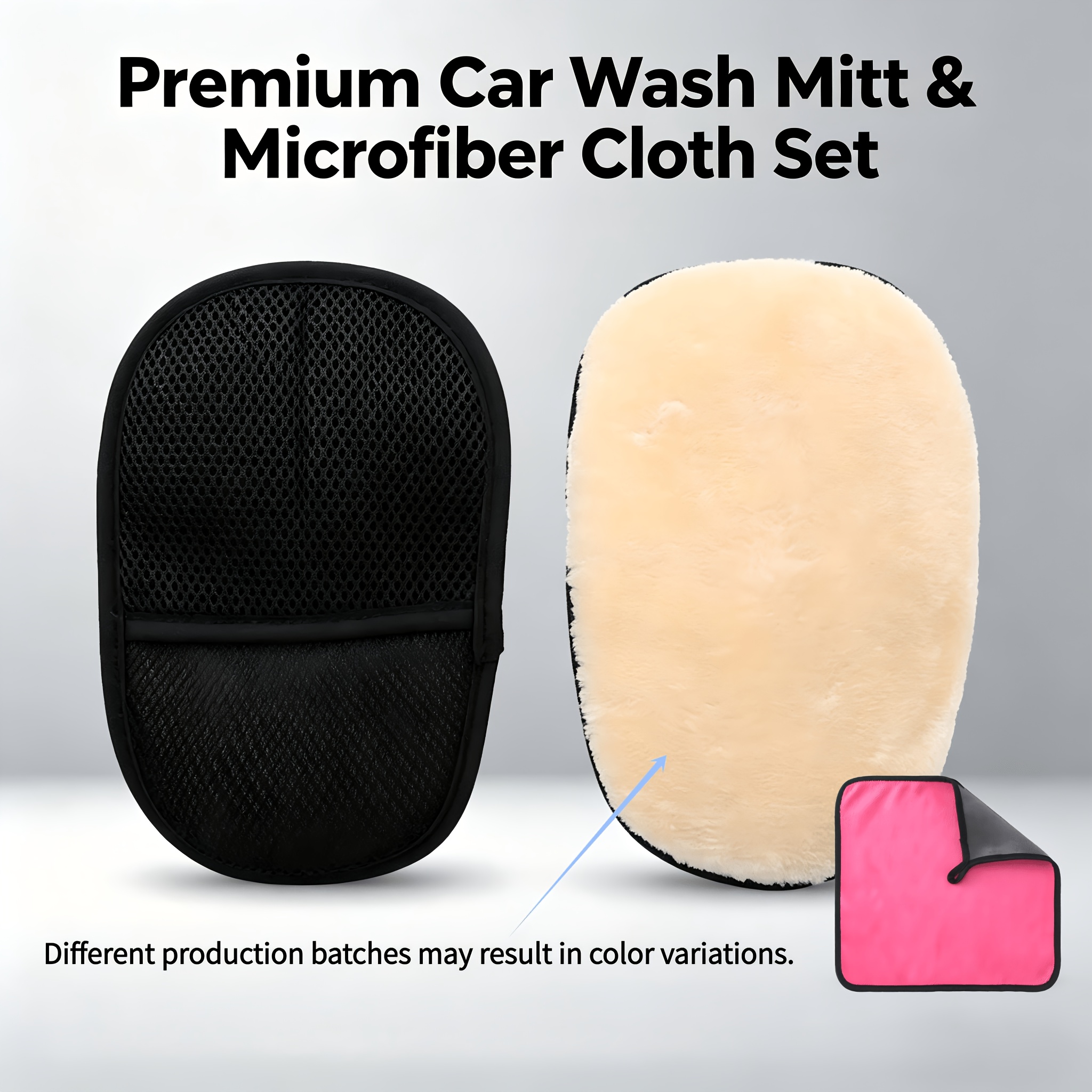 3pcs Set, (2pcs Soft Microfiber Car Cleaning Gloves And 1pc Car... product image 11