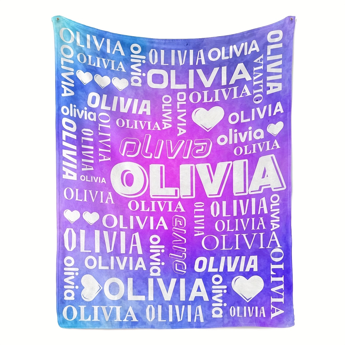 TEMU [custom Product] 1pc Personalized Custom Flannel Blanket, Mother's Day And Father's Day Gift Blanket, Multiple Colors , Soft And Warm, Suitable