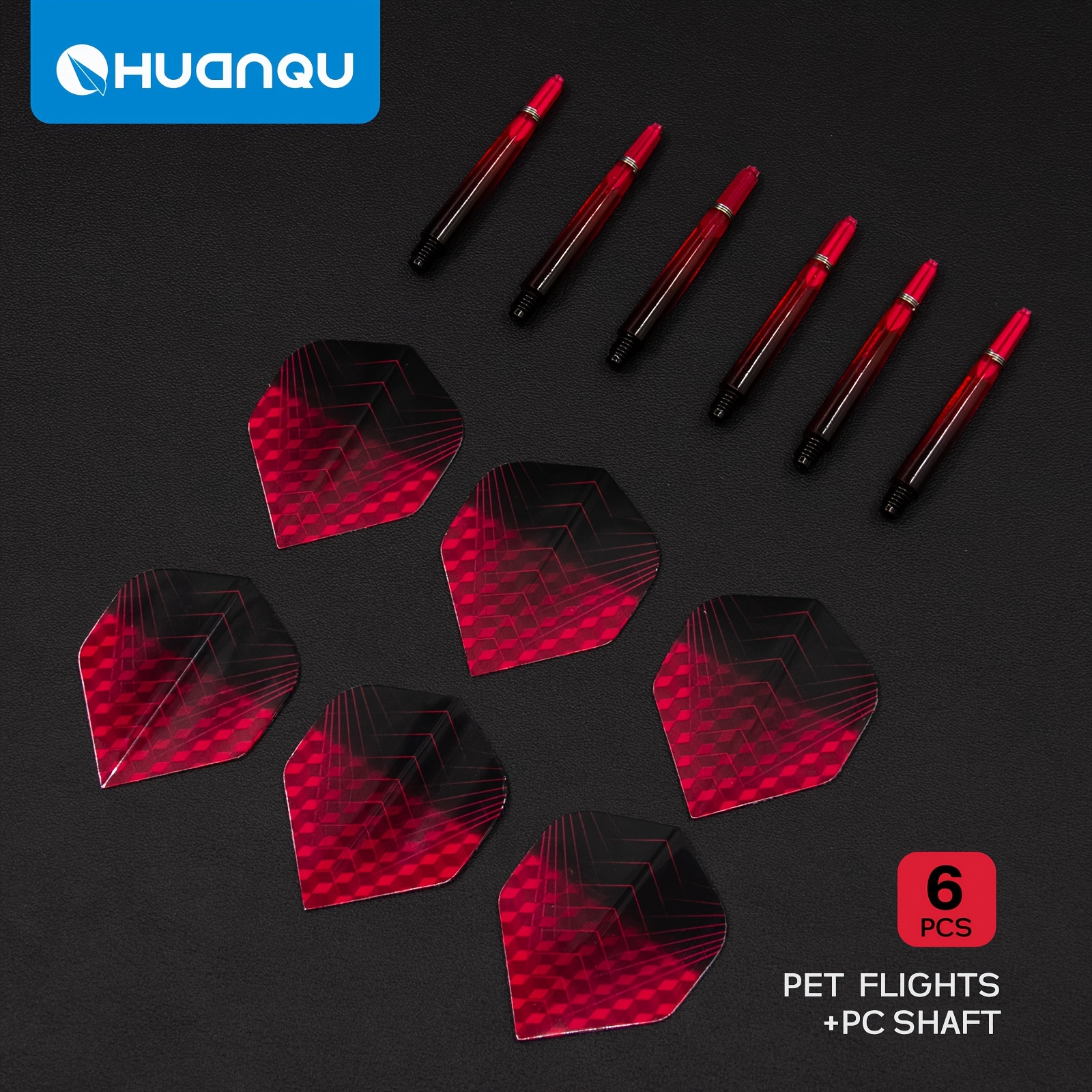 47mm Dart Shaft Set - 6pcs Standard Pet Dart Flights + 6pcs Pc Shaft Darts, Dart Accessories, Sports & Leisure , Options, Birthday Gift, Easter Gift
