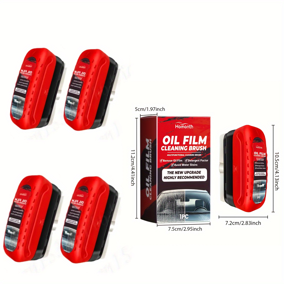 

1/3/5pcs Film Cleaning , - Oil Film Cleaning ,, And , Clarity And , Suitable For Windshield And