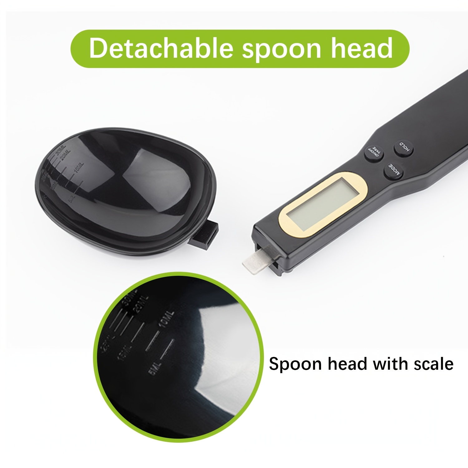 professional kitchen scale spoon food scale spoon scale 0 1g   detachable head   chip for   4 measurement   large lcd screen   function essential for bakers   kitchen   3