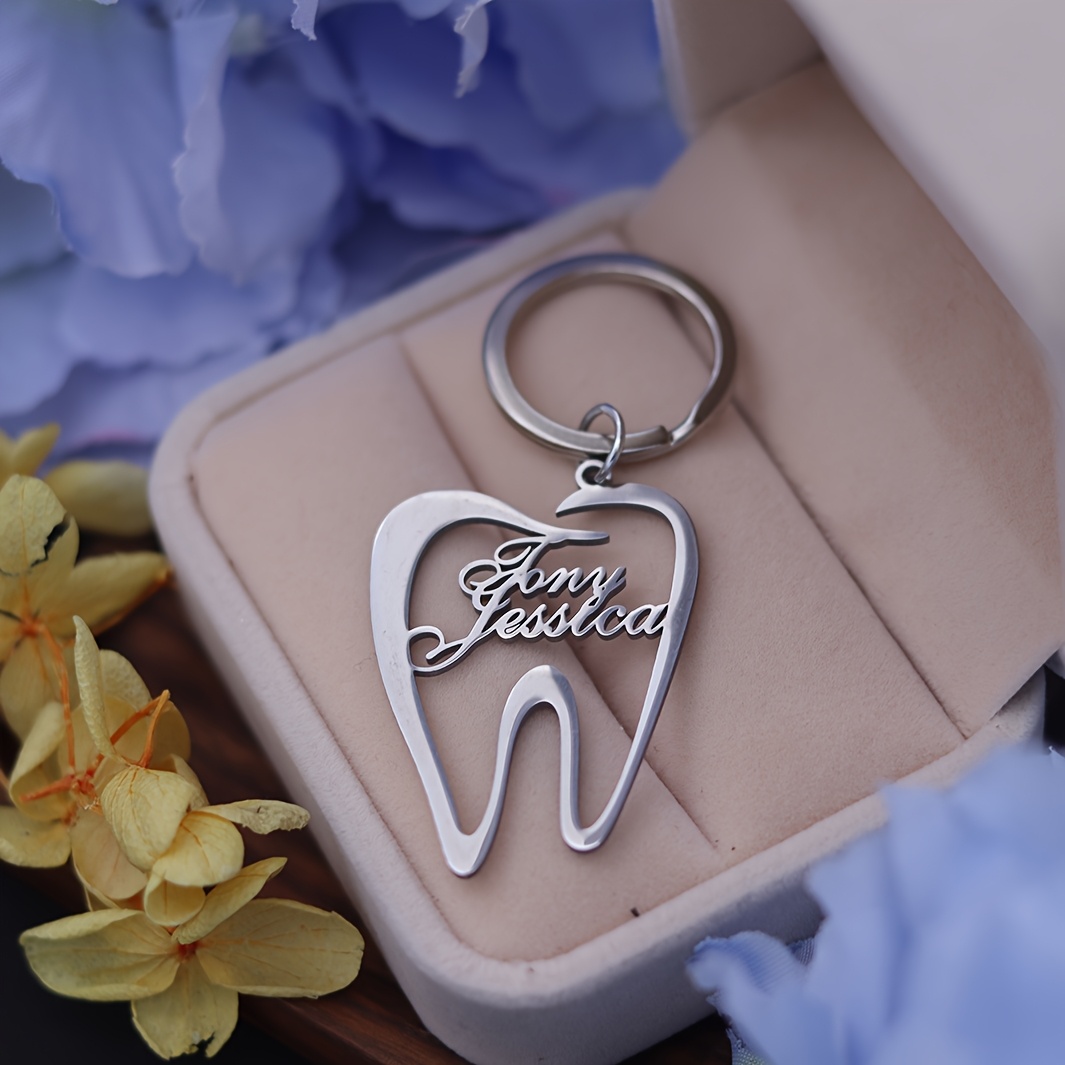 TEMU Llaveros personalizados, llaveros personalizados de acero inoxidable con diseño de , hechos a medida para , para hombres y mujeres, son