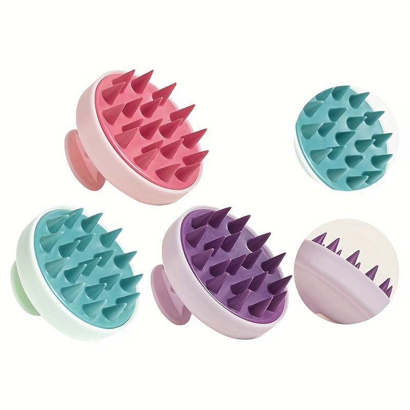 

Silicone Scalp Massager And Shampoo Brush - Manual Head And Body Massager Comb, Suitable For Shower Use, Skin, Soft And Comfortable, Removes Dead Skin On Scalp