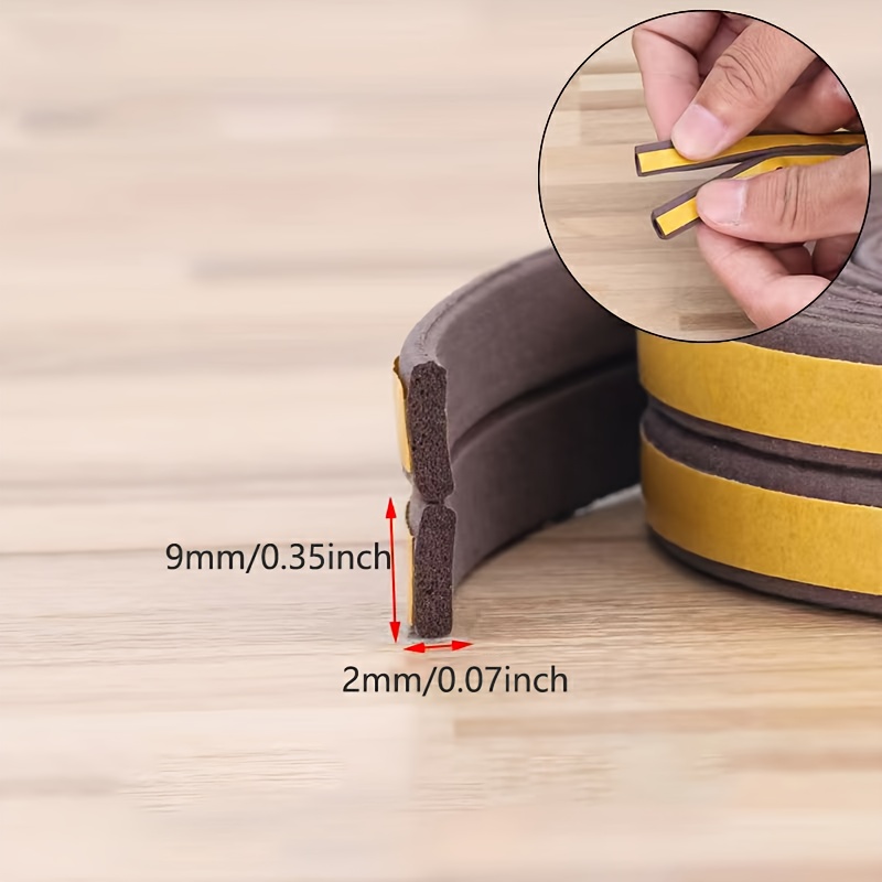 TEMU Self-adhesive Door And Window Sealing Strip For Automotive Wooden Doors And Steel Doors, Anti-collision Soundproof Rubber Foam Sponge Strip