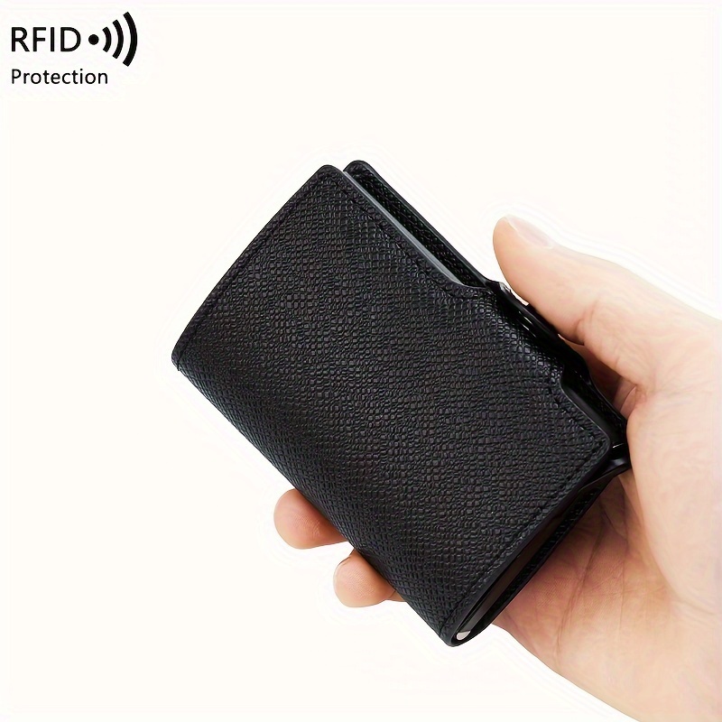 Kapesní peněženka s ochranou RFID, tenká s velkou kapacitou pro karty a s více sloty na karty