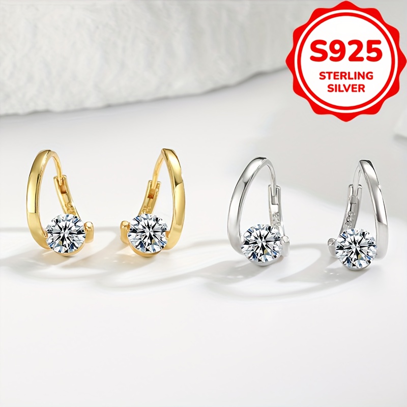 Women's 925 Silver Irregular Ear Hooks Studs, Premium Fashion
