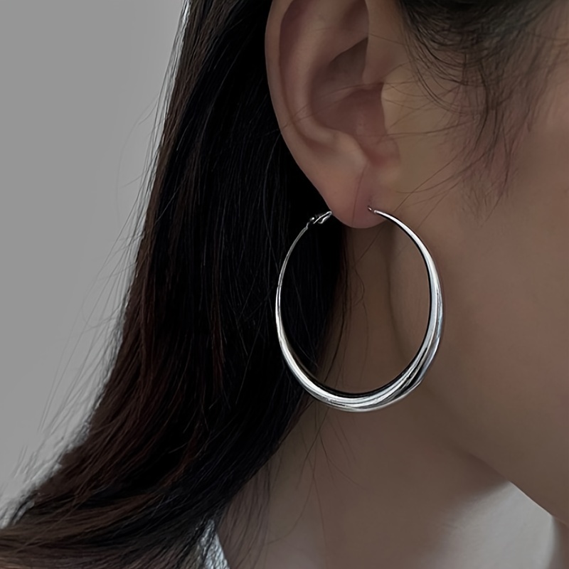 Large Circle Hoop Earrings for Women