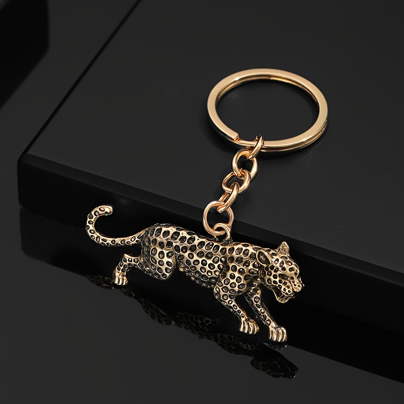 TEMU 1pc Of Fashionable European And Hip-hop Domineering Leopard Keychain Bag Pendant, Suitable For Men' Key Bag Pendant Decoration