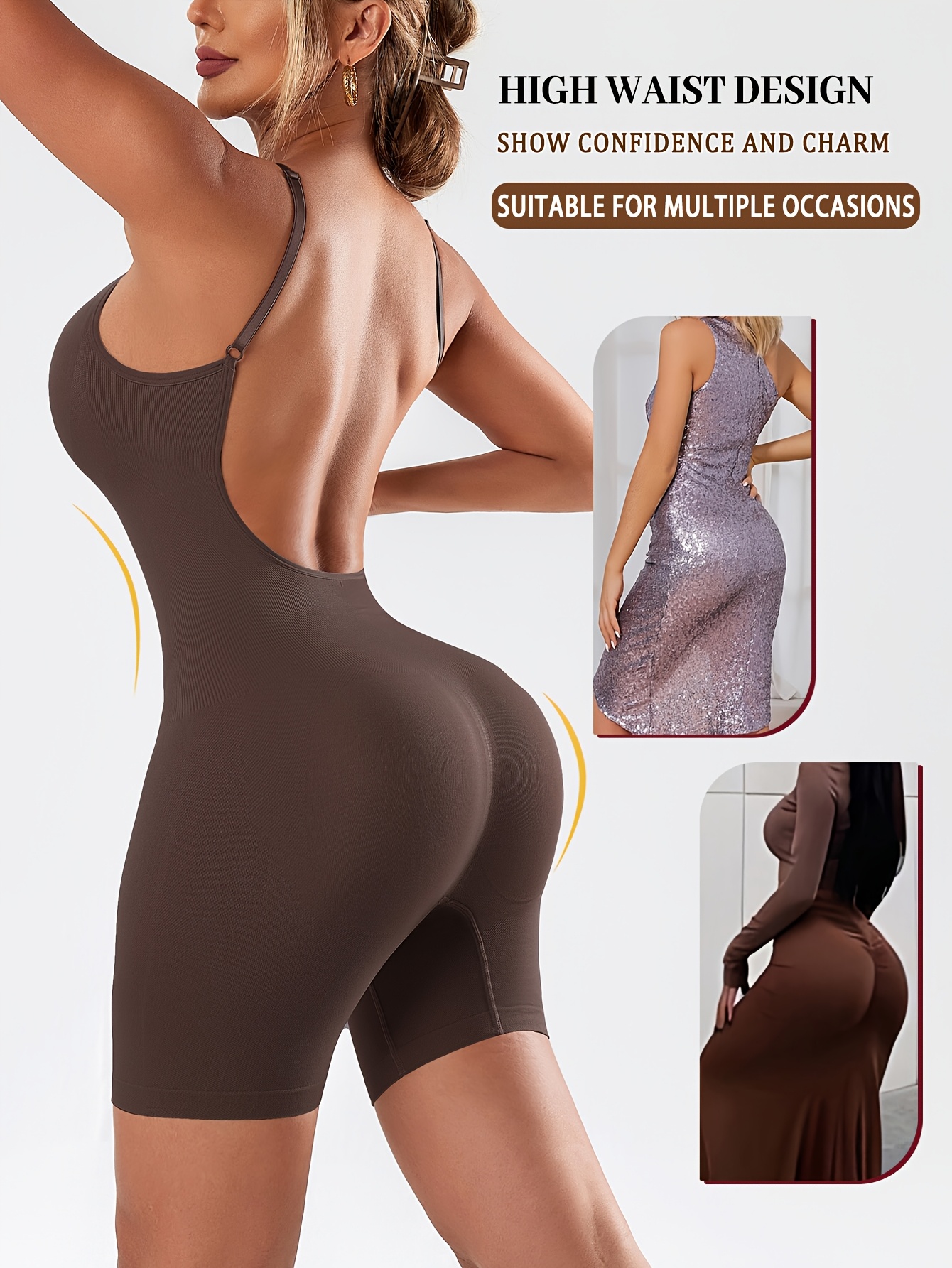 backless halter shapewear sold on Temu United States