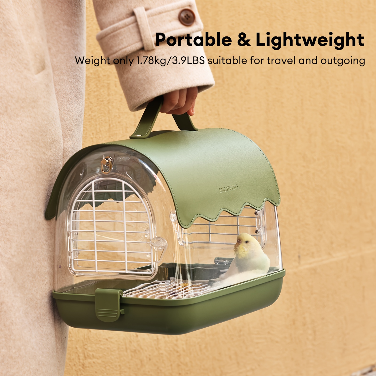 BUCATSTATE Small Animal Carrier Cage for Hamsters and Reptiles