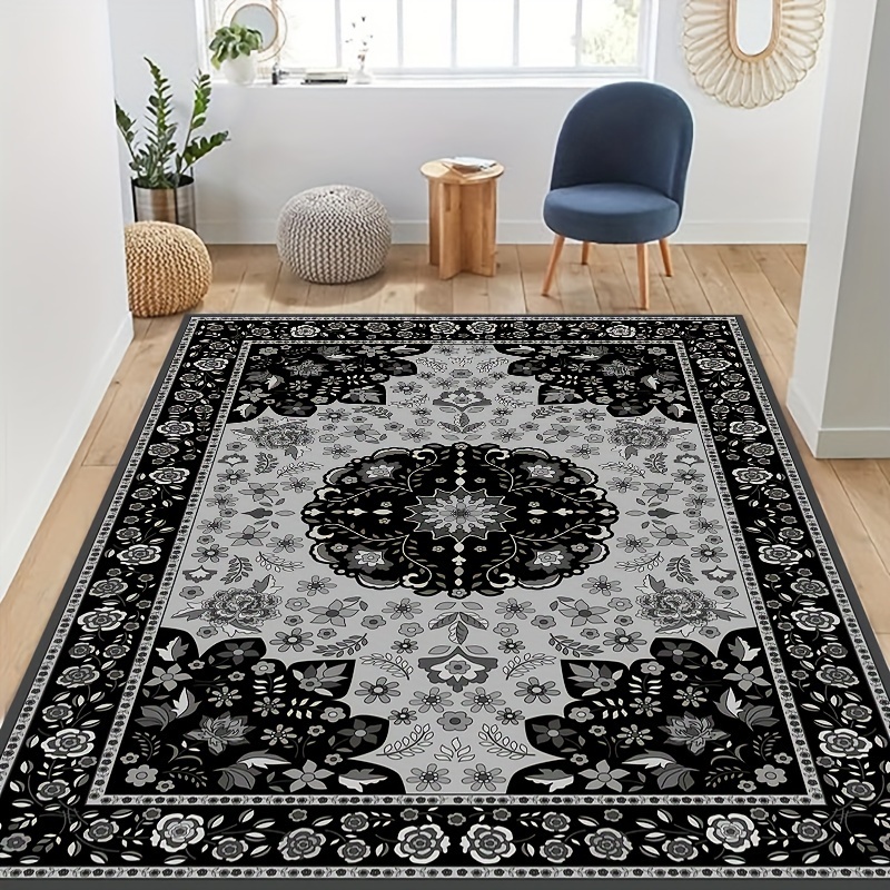 

1pc Non-slip Floor Mat, Persia Print, Machine Washable, Household Living Room Decor Carpet, Bedroom Decor Rug, Popular Fantastic Area Rug