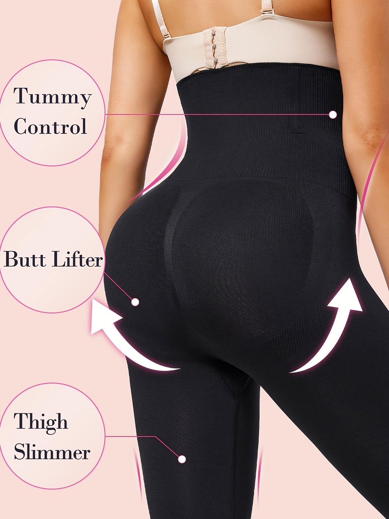 * Women's Compression Leggings, Tummy Control Butt Lift Corset High Waist  Slim Fitting Workout Tights