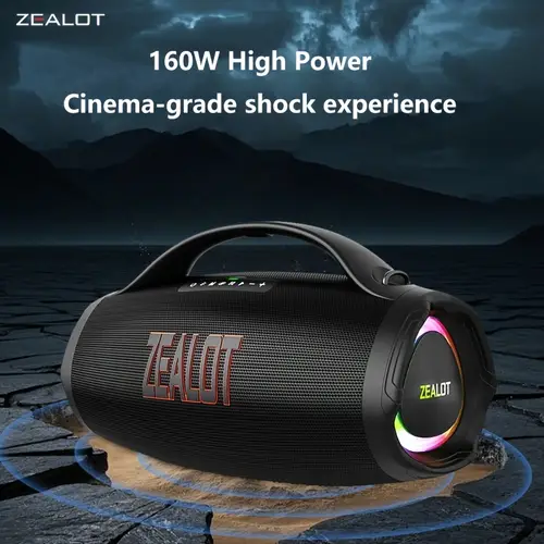 160w large speaker wireless speakers with subwoofer 60 hours playtime 36000mah battery fast charging ipx 5 dual pairing bass charging cable connect with mobile for home car outdoor camping s98